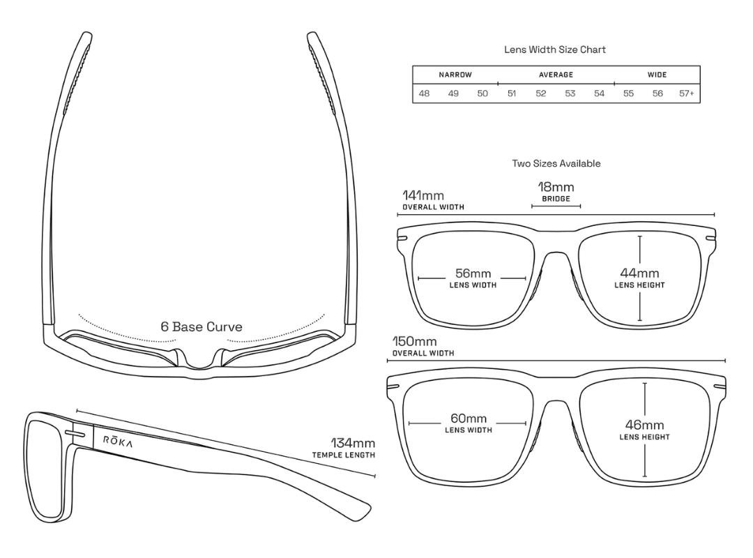 How to measure ROKA eyewear frames