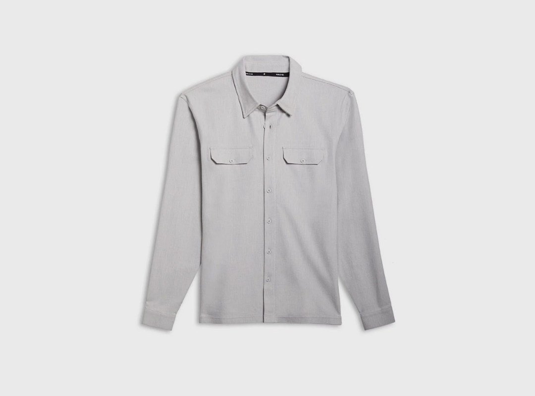 Public Rec Stretch Thermal Button Down