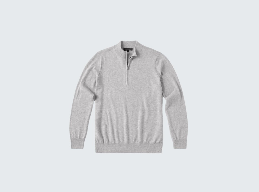 Unbound Merino Cashmere Quarter Zip Sweater