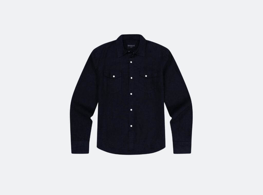 Goodlife 4Corner Linen Snap Shirt