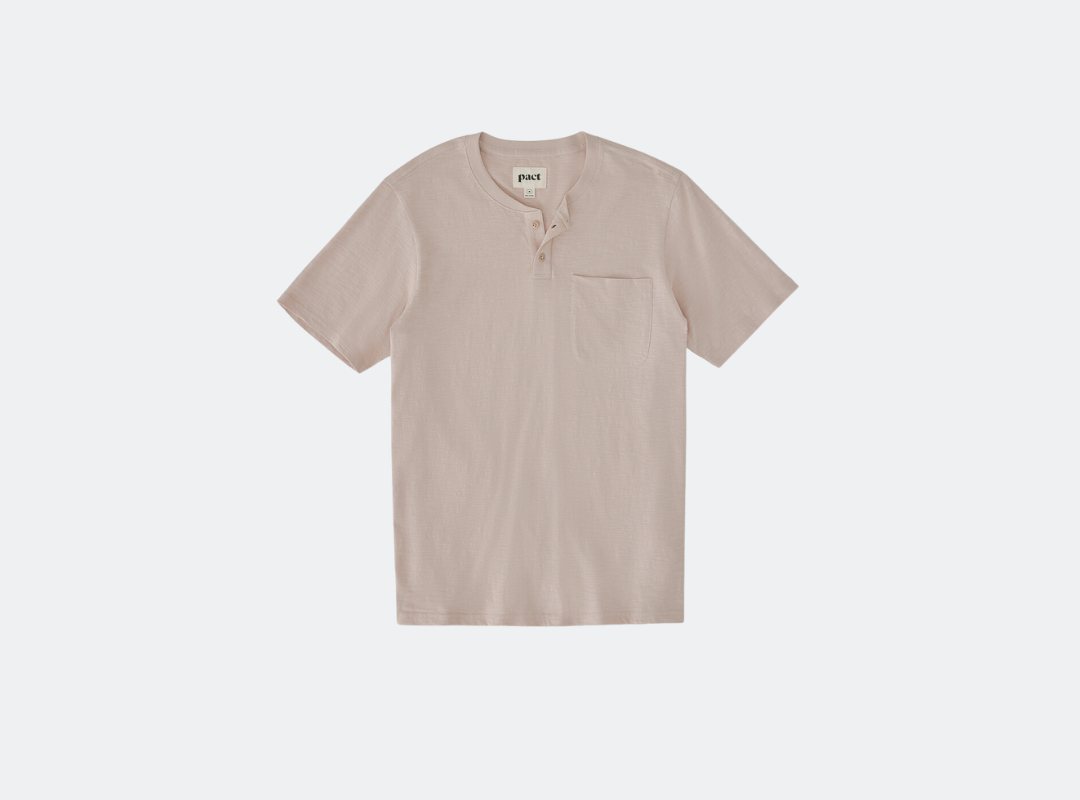 Pact Field Midweight Slub Short Sleeve Henley