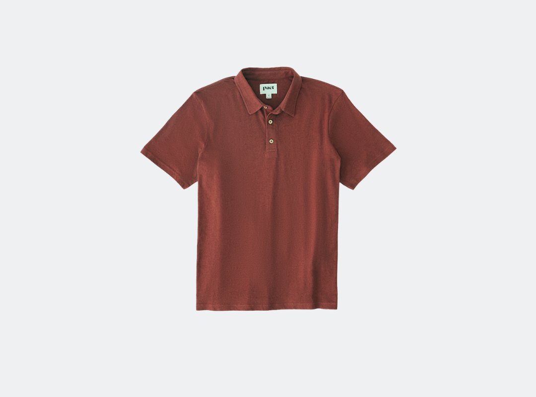 Pact Seaside Linen Blend Polo