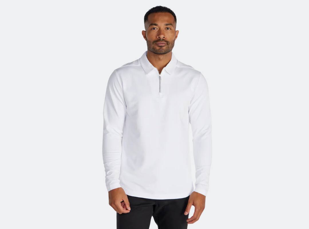 BYLT Basics LUX Long Sleeve Zip Polo