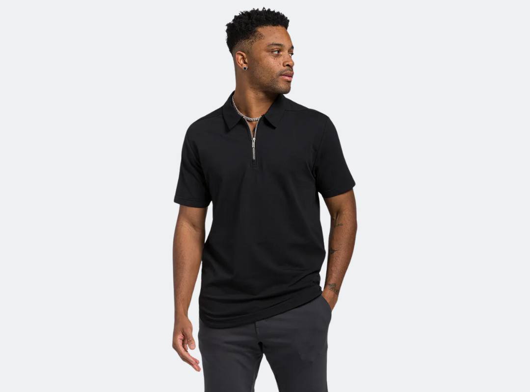 BYLT Basics LUX Zip Polo